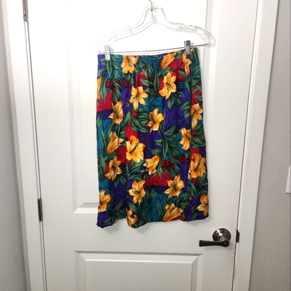Vintage 80s/90's Floral Skirt size medium